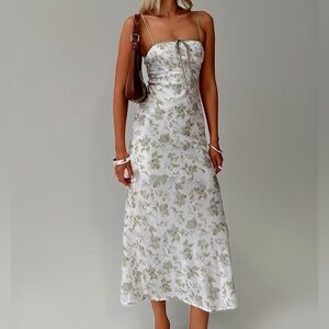 Princess Polly Vasiliki Strapless White Floral Dress